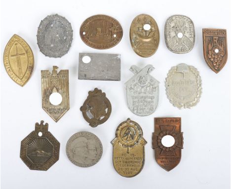 15x WW2 German / Third Reich Rally / Day Badges, for various organisations including the NSDAP, SA, Hitler Youth, NSKK, KDF, 