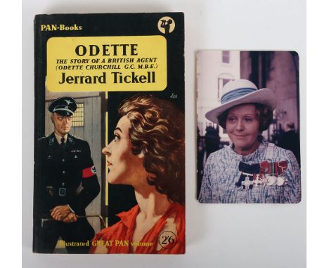 WW2 British Female SOE Agent Odette Hallowes Signed Photograph,  Signed by ‘Odette’ Hallowes GC MBE (1912-1995) to front and 