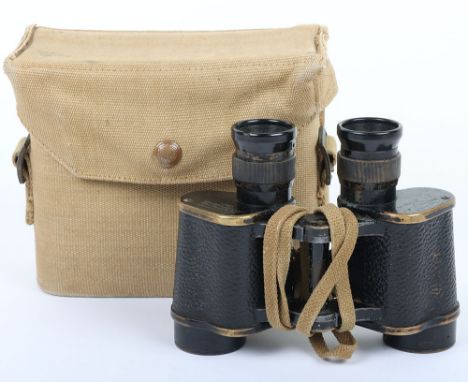 WW2 British Officers Binoculars, marked "Taylor-Hobson 1941.  O.S. 108 M.A, Bino Prism No. 2 Mk. II. No 148130", in a webbing