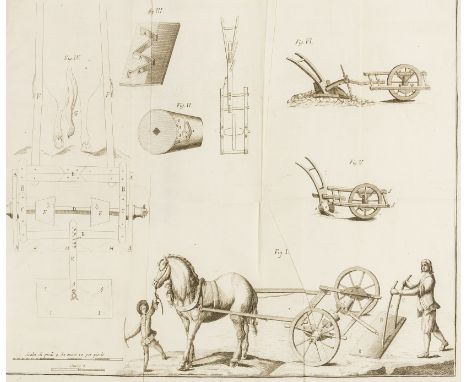 Grain.- Griselini (Francesco) Nuova Maniera di Seminare, e Coltivare il Frumento..., first edition, folding engraved plate (s