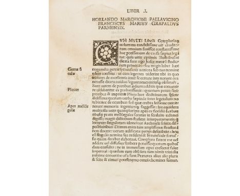 Grapaldus (Franciscus Marius) De Partibus aedium libellus cum additamentis emendatissimus, collation: A-B6, a-p8, q-r6, woodc