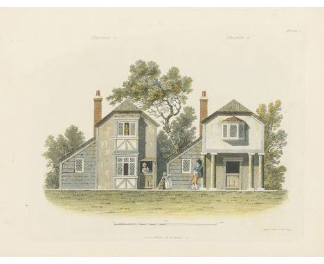 Malton (James) An Essay on British Cottage Architecture, first edition, half-title, 21 aquatint plates and plans, 15 hand-col