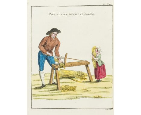 Rey de Planazu (F.L.) Oeuvres d'Agriculture et d'Economie Rurale, half-title, engraved frontispiece, 3 folding tables, 29 han