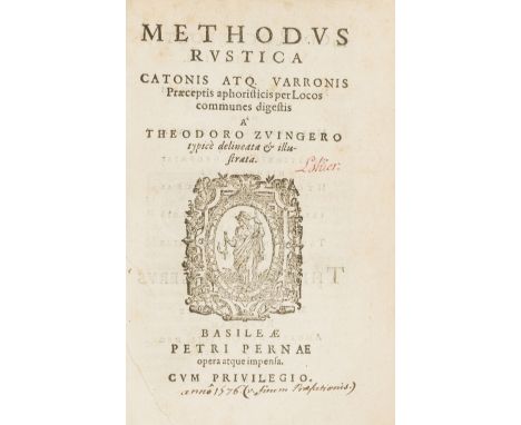 Cato (Marcus Porcius) Methodus rustica Catonis atq; Varronis Preceptis aphoristicis per Locos communes digestis..., collation