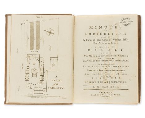 Marshall (William) Minutes of Agriculture, made on a Farm of 300 Acres of Various Soils, near Croydon, Surrey, 4 engraved pla