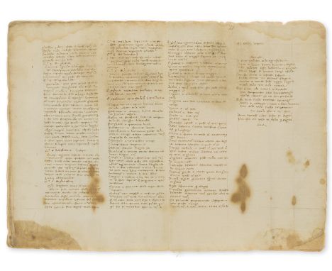 Palladius (Rutilius Taurus) De re rustica (Italian), manuscript on paper, complete with 46 leaves, four quires, collation: 1/