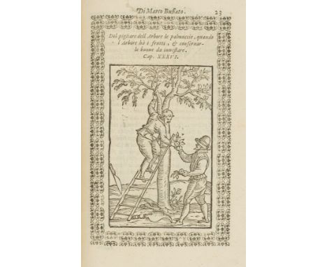 Bussato (Marco) Giardino d'Agricoltura, title with woodcut device, woodcut initials and 20 illustrations of agricultural scen