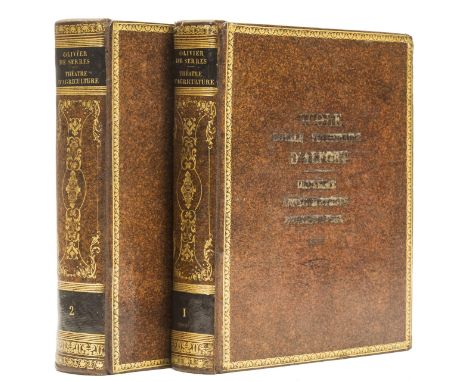 Serres (Olivier de, Seigneur du Pradel) Le Theatre d'Agriculture et Mesnage des Champs, 2 vol., engraved portrait and 18 plat