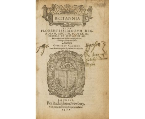 Britain.- Camden (William) Britannia; sive, Florentissimorum regnorum, Angliae, Scotiae, Hiberniae, et insularum adiacentium 