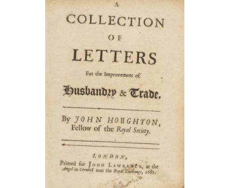 Periodical.- Houghton (John) A Collection of Letters for the Improvement of Husbandry and Trade, 2 vol. in 1, comprising vol.