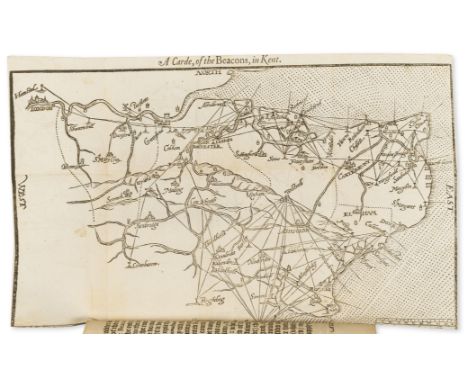 Kent.- Lambarde (William) A Perambulation of Kent, second edition, black letter, woodcut initials, title within attractive wo