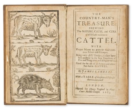 Lambert (James) The Country-Man's Treasure, woodcut frontispiece, 2 leaves of advertisements at end, [ESTC 504352; Not in Win
