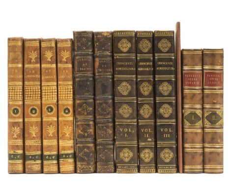 Re (Filippo) Nuovi Elementi di Agricoltura, 4 vol., second edition, engraved portrait, advertisement leaf at end of vol.3 & 4