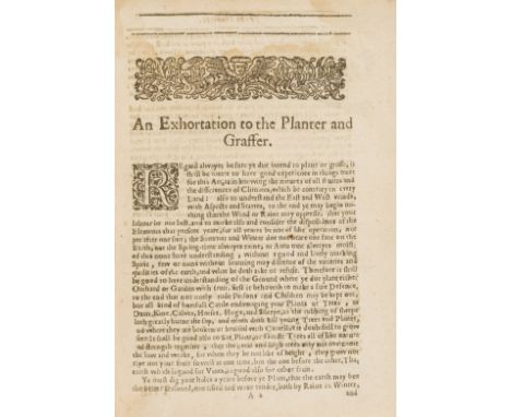 Country-mans Recreation (The), or the Art of Planting, Graffing, and Gardening, in three Bookes, 3 parts in 1, woodcut illust