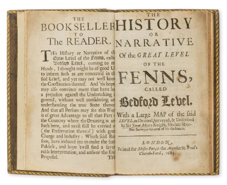 Fens Drainage.- Moore (Sir Jonas) The History or Narrative of the Great Level of the Fenns, called Bedford Level, first editi