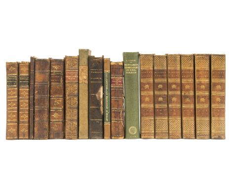 Hunter (Alexander) Georgical Essays, 6 vol., half-titles, 13 engraved plates, browned and offsetting, contemporary half calf,