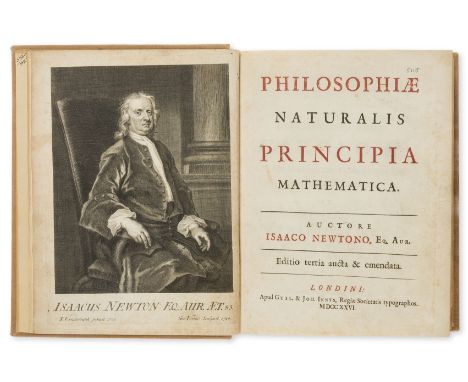 Newton (Isaac) Philosophiae Naturalis Principia Mathematica, third edition, half-title, engraved portrait frontispiece by Geo
