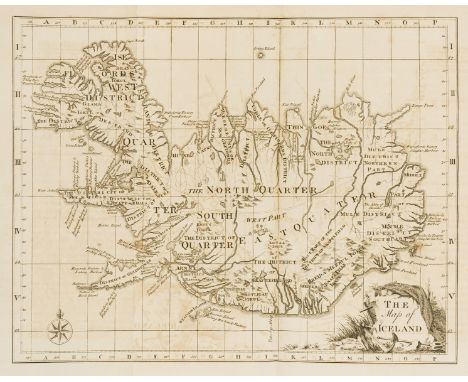 Iceland.- Horrebow (Niels) The Natural History of Iceland, first edition in English, folding engraved map, light offsetting, 