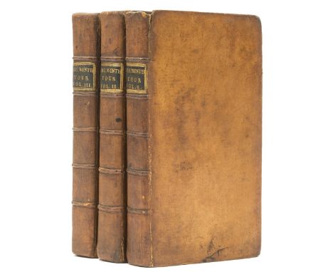 [Young (Arthur)] A Six Months Tour through the North of England..., 3 vol., first Irish edition, 27 engraved plates (14 foldi