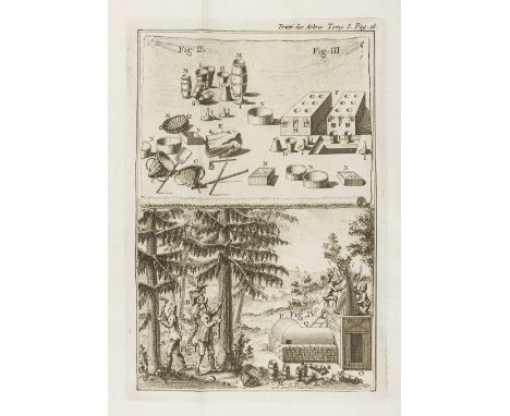 Trees.- Duhamel du Monceau (Henri Louis) Traité des Arbres et Arbustes qui se cultivent en France en Pleine Terre, 2 vol., fi