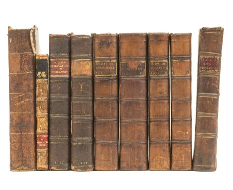 Harte (Walter) Essays on Husbandry, 2 parts in 1 vol, first edition, 5 engraved plates, woodcut illustrations, errata f., sma