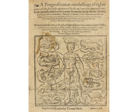 Copernicus.- Digges (Leonard)  A Prognostication everlastinge of righte good effecte...to judge the weather by the Sunne, Moo