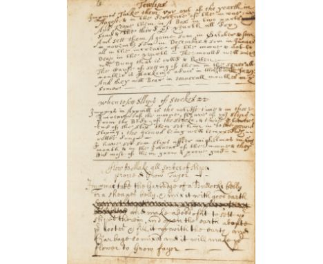 M[arkham] (G[ervase)] The English Husbandman, Drawne in Two Bookes, and Each Booke into Two Parts, 2 parts in 1, woodcut illu