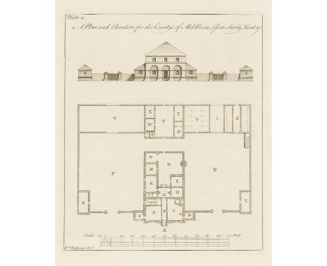 Halfpenny (William) Twelve Beautiful Designs for Farm-Houses, with their proper Offices and Estimates..., first edition, 12 e