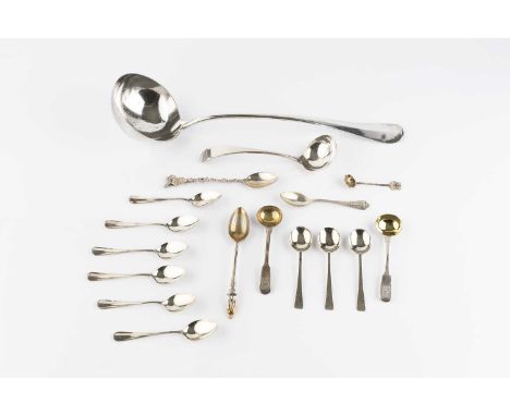 A late Victorian silver Hanoverian rattail pattern soup ladle, by Wakely &amp; Wheeler, London 1899, a silver sauce ladle by 