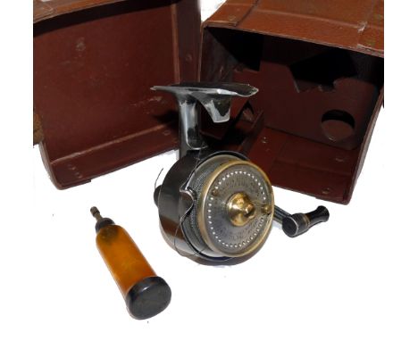 REEL: Illingworth No.4 Mk2 Salmon Reel, Patent 1913, individual No.326, LHW, manual line pick up, light filing to foot edge o