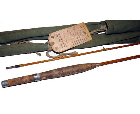 ROD: Hardy CC de France 8' 2 piece Palakona trout fly rod, tip 3" short, No.H18491, agate butt/tip guides, snake intermediate