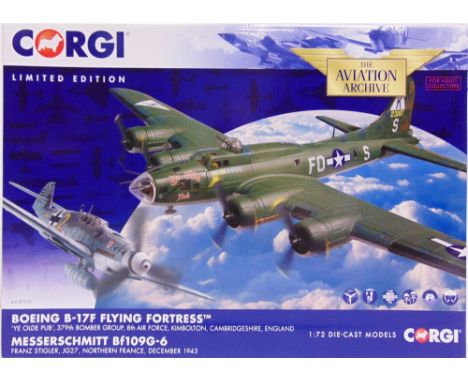 A 1/72 SCALE CORGI AVIATION ARCHIVE NO.AA39915, BOEING B-17F FLYING FORTRESS 'YE OLDE PUB', 379TH BOMBER GROUP, 8TH AIR FORCE