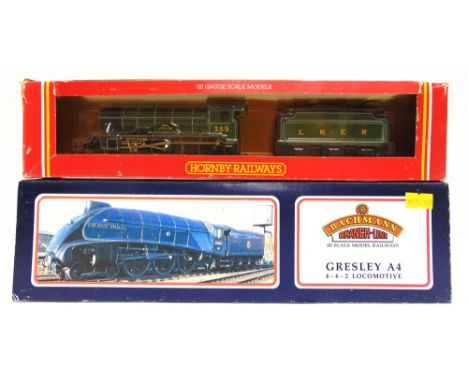 [OO GAUGE]. TWO L.N.E.R. LOCOMOTIVES  comprising a Bachmann No.31-952, L.N.E.R. Class A4 4-6-2 tender locomotive 'Peregrine',