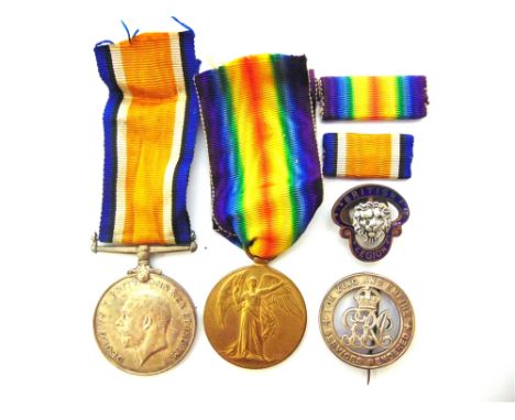 A GREAT WAR PAIR OF MEDALS TO PRIVATE J. LOADER, LINCOLNSHIRE REGIMENT  comprising the British War Medal 1914-20 and Victory 
