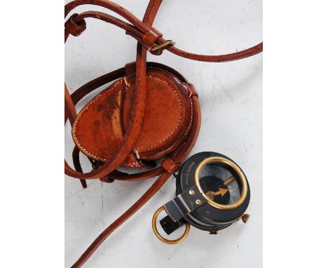 A WW I Verner's pattern Mk VII compass, stamped Cruchon &amp; Emons London with War Department arrow and dated 1916, housed i