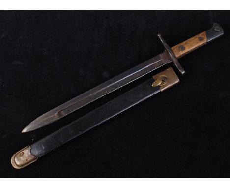 An Italian model 1891 Carcano bayonet, the 29cm singled edged blade marked Terni to the ricasso and numbered AN 2733 to the c