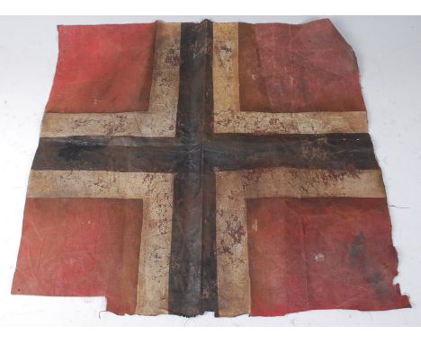 A patch of canvas with German cross, 53 x 58cm.