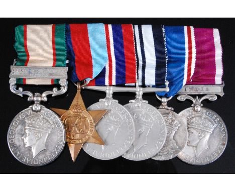A George VI group of medals to include India General Service medal (1936-39) with North Western Frontier 1937-39 clasp, namin