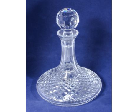 A crystal ships decanter