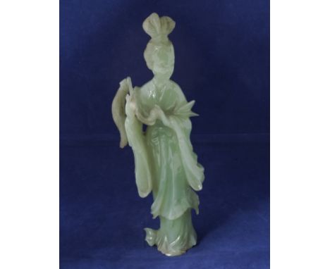 A carved jade figure