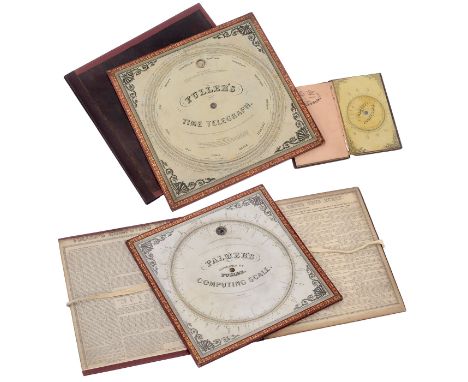 Fuller's Computing Telegraph und Palmer's Pocket Scale1) Fuller's Time Telegraph und Palmer's Computing Scale, um 1852, USA. 