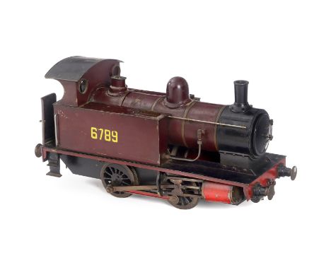 Britische Echtdampflokomotive im Maßstab 1:16, um 1950Tenderlokomotive der British Railways, Nr. 6789, Achsfolge 0-B-0, Spurw