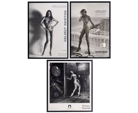 3 Ausstellungs-Poster von Helmut Newton1) Sex &amp; Landscapes, 2002, Rupertinum Museum of Modern Art Salzburg, 59,5 x 84 cm,