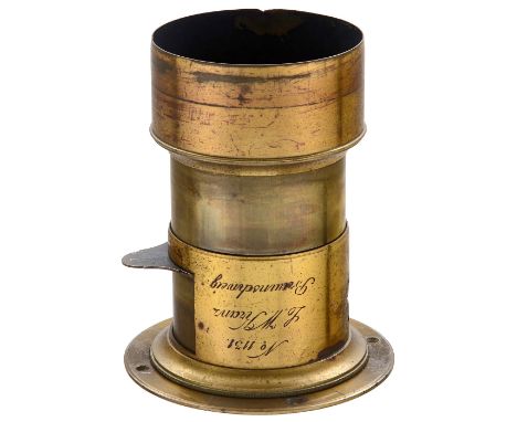 Portraitoptik Kranz No. 1131, um 1860L.W. Kranz, Braunschweig. Messingobjektiv (Petzval-Typ), Höhe des Objektivs mit Sonnenbl