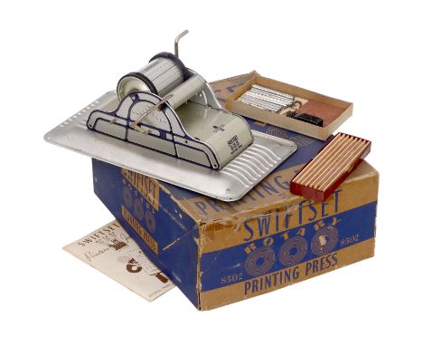 Swiftset-Rotationsdruckpresse, um 1950Superior Type Company in Chicago. Modell 8502, Kinder-Blechrotationspresse für Gummityp