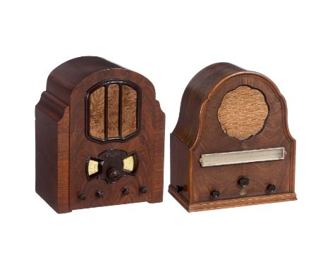 2 Röhrenradios1) Siemens 46WL, 1932, Siemens &amp; Halske, 5 Röhren, Langwelle und Mittelwelle, 110-240 Volt Wechselstrom, dy