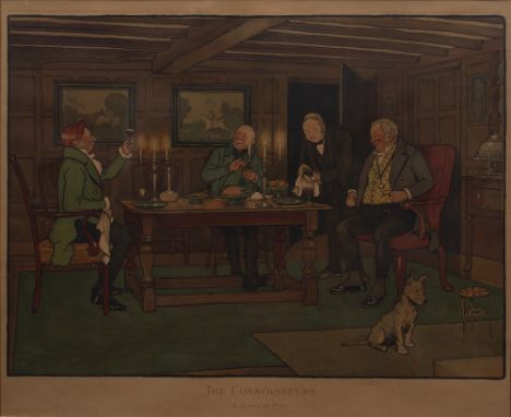 Cecil Aldin (1870-1935) 'The Connoisseurs' print, unsigned, 46cm x 54cm  Condition: overall scuffs and display marks to the f
