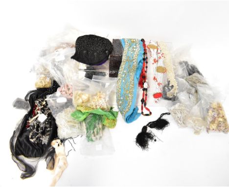 A large quantity of Victorian, Edwardian and early 20th century beadwork examples to include bugle beads, jet beads, glass be