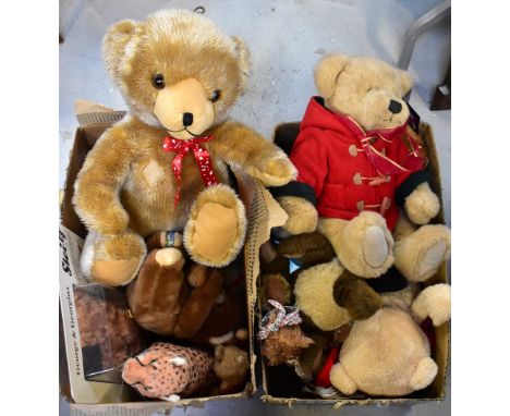 A collection of modern teddy bears to include a modern Steiff 1920 Classic Teddy Bear No.35., a boxed Steiff teddy bear, 'Geo