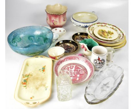 A quantity of mixed ceramics to include decorative plates, Adderley Fine Bone China, a quantity of Royal commemorative plates
